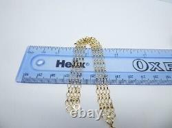 9ct Gold Belcher Bracelet Fancy Link Hallmarked 7'' 2.8 grams with Gift Box