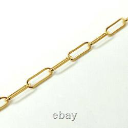 9ct Gold Belcher Bracelet Paperclip Yellow Gold NEW 3.2mm Wide 2.6g 7 Inches