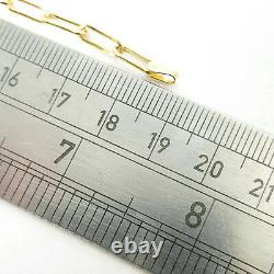 9ct Gold Belcher Bracelet Paperclip Yellow Gold NEW 3.2mm Wide 2.6g 7 Inches