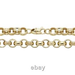 9ct Gold Belcher Bracelet Plain & Patterned 35.7 grams Solid