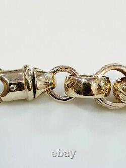 9ct Gold Belcher Bracelet Plain & Patterned 35.7 grams Solid