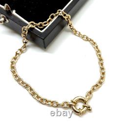9ct Gold Belcher Link Bracelet 20 cm 9ct Yellow Gold Hallmarked Chain Bracelet
