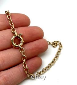 9ct Gold Belcher Link Bracelet 20 cm 9ct Yellow Gold Hallmarked Chain Bracelet