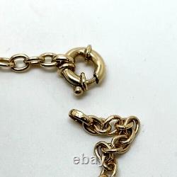 9ct Gold Belcher Link Bracelet 20 cm 9ct Yellow Gold Hallmarked Chain Bracelet