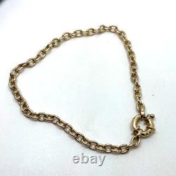 9ct Gold Belcher Link Bracelet 20 cm 9ct Yellow Gold Hallmarked Chain Bracelet