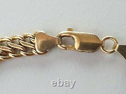 9ct Gold Blank Identity Bracelet- 18.5cm 6.6g