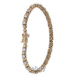 9ct Gold Bracelet 11.87g Tennis Cubic Zirconia 18.5cm Fully Hallmarked
