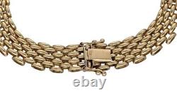 9ct Gold Bracelet 17.25g Fancy Plain 18.5cm Fully Hallmarked