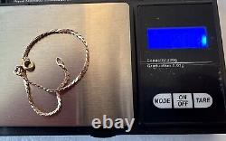 9ct Gold Bracelet. 17.5cm Long. Approx 2mm Wide. Solid 9K Hallmarked Gold. 2.08g