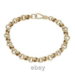 9ct Gold Bracelet 17.94g Fancy Plain 19cm Fully Hallmarked