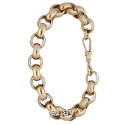 9ct Gold Bracelet 27.09g Belcher Plain 18.5cm Fully Hallmarked