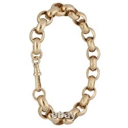 9ct Gold Bracelet 27.09g Belcher Plain 18.5cm Fully Hallmarked