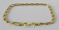 9ct Gold Bracelet 9ct Yellow Gold (2.2g) Flat Curb Bracelet (7 inches)
