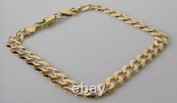 9ct Gold Bracelet 9ct Yellow Gold (8.3g) Flat Curb Bracelet (8 1/2 inches)