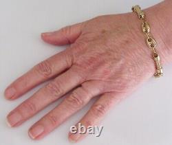 9ct Gold Bracelet 9ct Yellow Gold Abstract Anchor Chain Link Bracelet