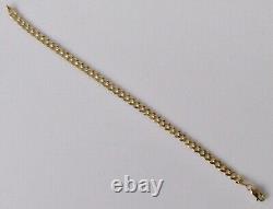 9ct Gold Bracelet 9ct Yellow Gold Flat Curb Bracelet (3.6g)