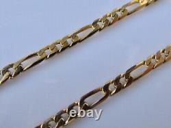 9ct Gold Bracelet 9ct Yellow Gold Flat Figaro Bracelet (2.7g)