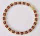 9ct Gold Bracelet 9ct Yellow Gold Multi Garnet Link Bracelet