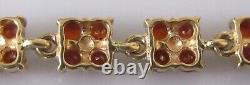 9ct Gold Bracelet 9ct Yellow Gold Multi Garnet Link Bracelet