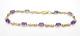 9ct Gold Bracelet Amethyst Fancy Rope Design Hallmarked 7 1/2'' Gift Box