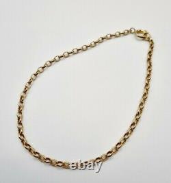 9ct Gold Bracelet Anklet Hallmarked 10 Length Cable Link Chain 5.6 g