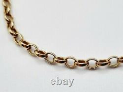 9ct Gold Bracelet Anklet Hallmarked 10 Length Cable Link Chain 5.6 g