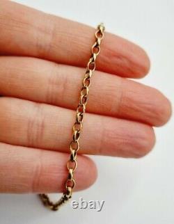 9ct Gold Bracelet Anklet Hallmarked 10 Length Cable Link Chain 5.6 g