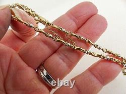 9ct Gold Bracelet Bar & Bead White & Yellow Hallmarked 19.5cm with gift box