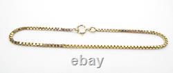 9ct Gold Bracelet Box Link Yellow Gold 2.4 grams 7 gift box