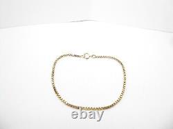 9ct Gold Bracelet Box Link Yellow Gold 2.4 grams 7 gift box