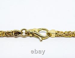 9ct Gold Bracelet Byzantine Link Hallmarked 7 1/2'' 7.6grams with gift box