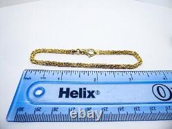 9ct Gold Bracelet Byzantine Link Hallmarked 7 1/2'' 7.6grams with gift box