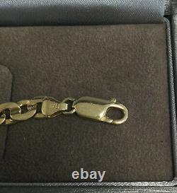 9ct Gold Bracelet Fancy Flat Link Solid Hallmarked Length 7.5 Inch (19.5 cm)