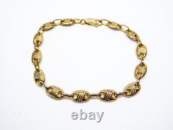 9ct Gold Bracelet Fancy Link Yellow Gold Hallmarked 7 3/4'' 5grams with gift box