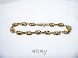 9ct Gold Bracelet Fancy Link Yellow Gold Hallmarked 7 3/4'' 5grams with gift box