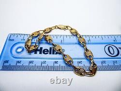 9ct Gold Bracelet Fancy Link Yellow Gold Hallmarked 7 3/4'' 5grams with gift box