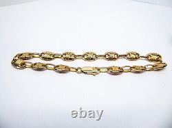 9ct Gold Bracelet Fancy Link Yellow Gold Hallmarked 7 3/4'' 5grams with gift box