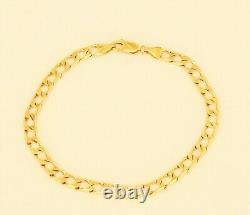 9ct Gold Bracelet, Hallmarked Gold Curb Bracelet Length 8 Inches