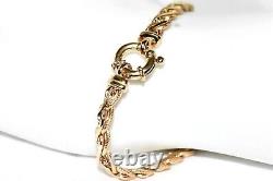 9ct Gold Bracelet Heavy 7.20g Fancy Spiga Link 7.5 Mariner Clasp Covent Garden
