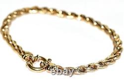 9ct Gold Bracelet Heavy 7.20g Fancy Spiga Link 7.5 Mariner Clasp Covent Garden