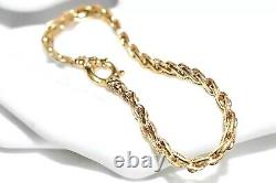 9ct Gold Bracelet Heavy 7.20g Fancy Spiga Link 7.5 Mariner Clasp Covent Garden