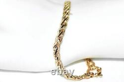 9ct Gold Bracelet Heavy 7.20g Fancy Spiga Link 7.5 Mariner Clasp Covent Garden