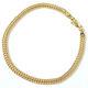 9ct Gold Bracelet Ladies Flat Woven Yellow New 4mm 2.4g 7.5 Inches Hallmarked