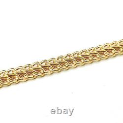 9ct Gold Bracelet Ladies FLAT WOVEN Yellow NEW 4mm 2.4g 7.5 Inches HALLMARKED
