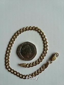 9ct Gold Bracelet. Mens/womens. 5mm wide links. 5gm. 8