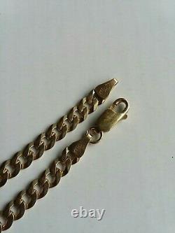9ct Gold Bracelet. Mens/womens. 5mm wide links. 5gm. 8