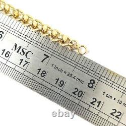 9ct Gold Bracelet Roller Ball Style Ladies 7.5 Inch 6.1mm Wide