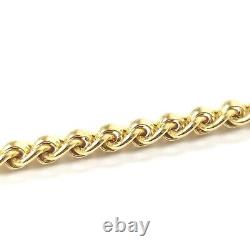 9ct Gold Bracelet Roller Ball Style Ladies 7.5 Inch 6.1mm Wide