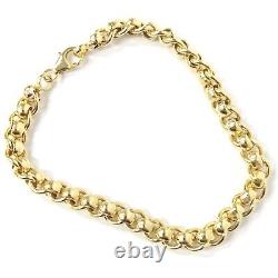 9ct Gold Bracelet Roller Ball Style Ladies 7.5 Inch 6.1mm Wide