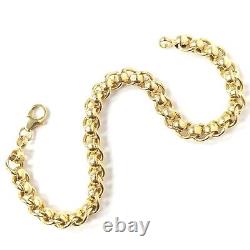 9ct Gold Bracelet Roller Ball Style Ladies 7.5 Inch 6.1mm Wide